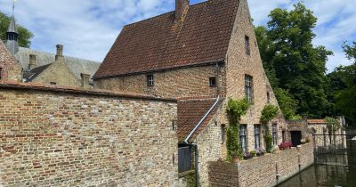 View on old town in Bruges, Belgium.