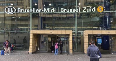 Brussels Midi train station.