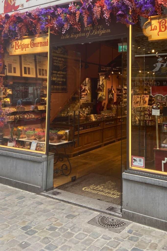 Chocolate store in center of Brussels.