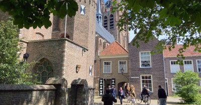 Beautiful view on Old Delft on private tour.