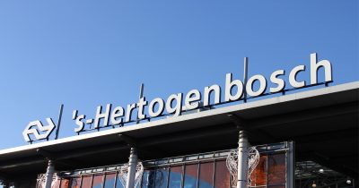 Den Bosch ('s Hertogenbosch) train station after arriving from Amsterdam to Den Bosch.