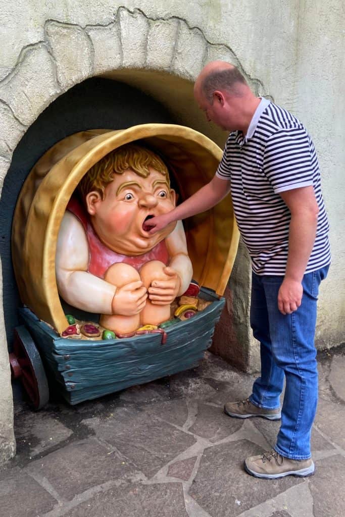 Holle Bolle Gijs trash cans at the Efteling Park.