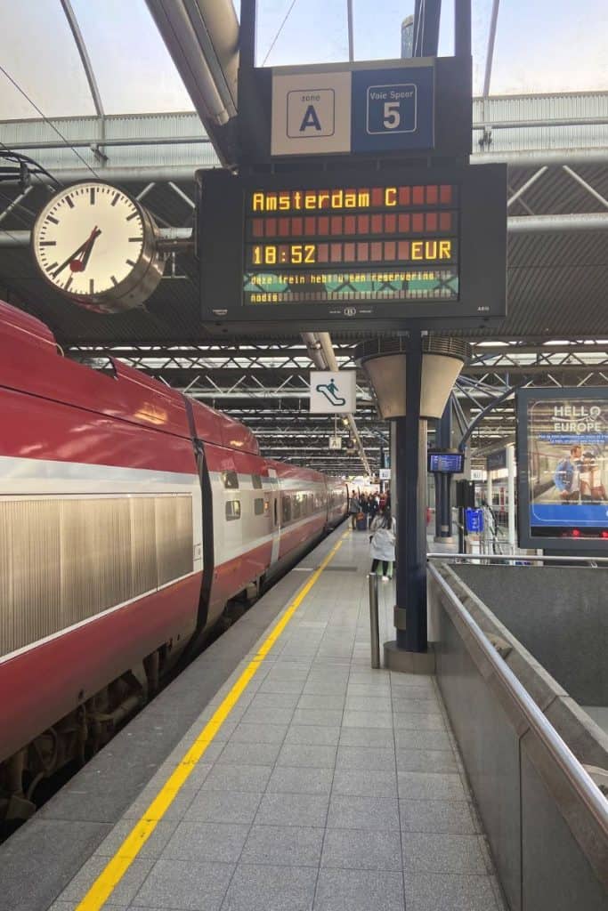 Eurostar platform Brussels.