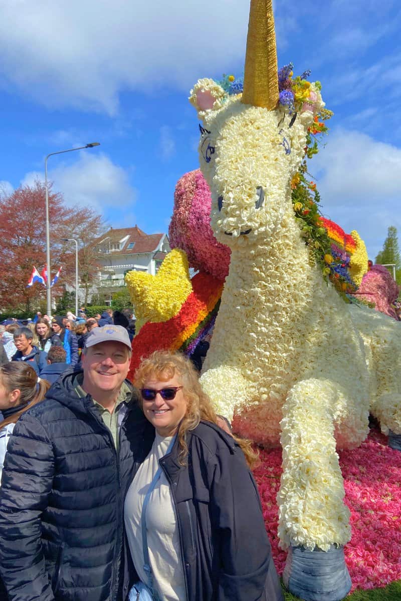 Unicorn float with my private tour Guests in 2024.