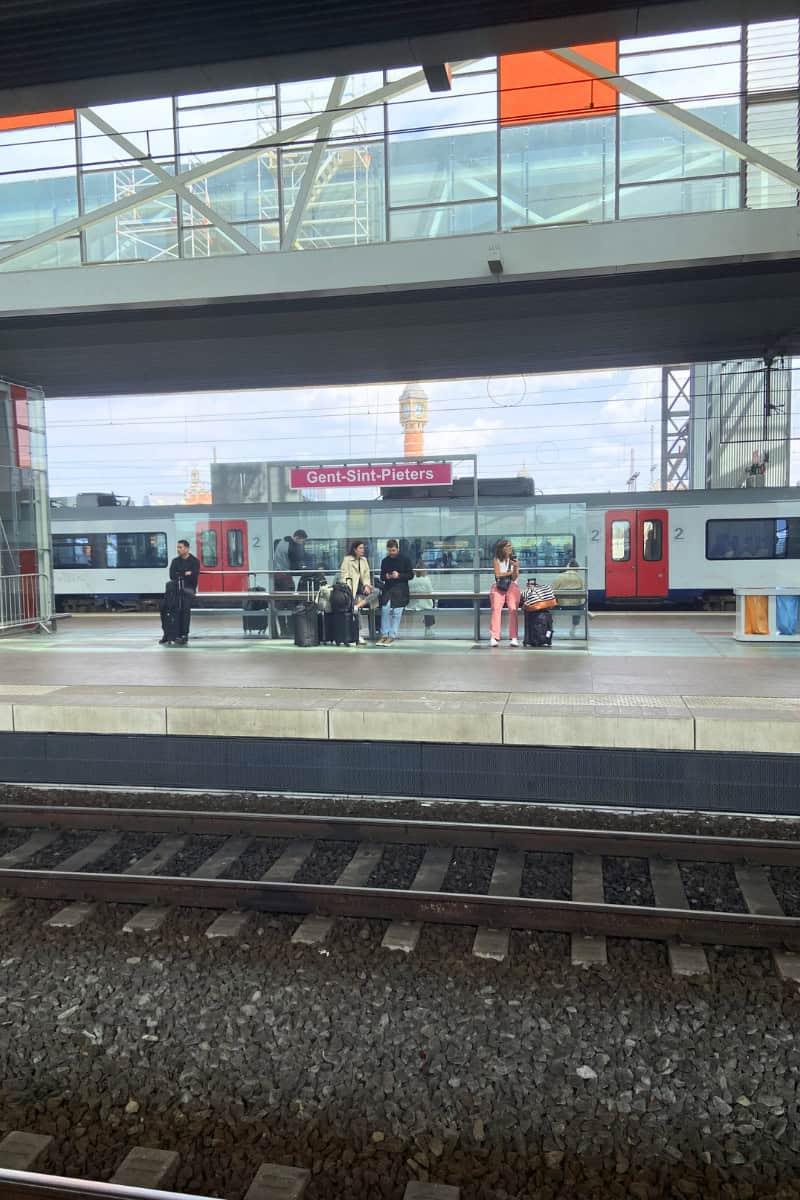 Platform at Ghent St. Pieters station.