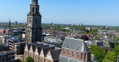 Enjoy the Martini tower after the journey from Amsterdam to Groningen.