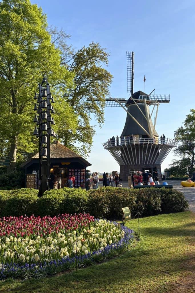Windmill at Keukenhof, with bells that play music reguarly.