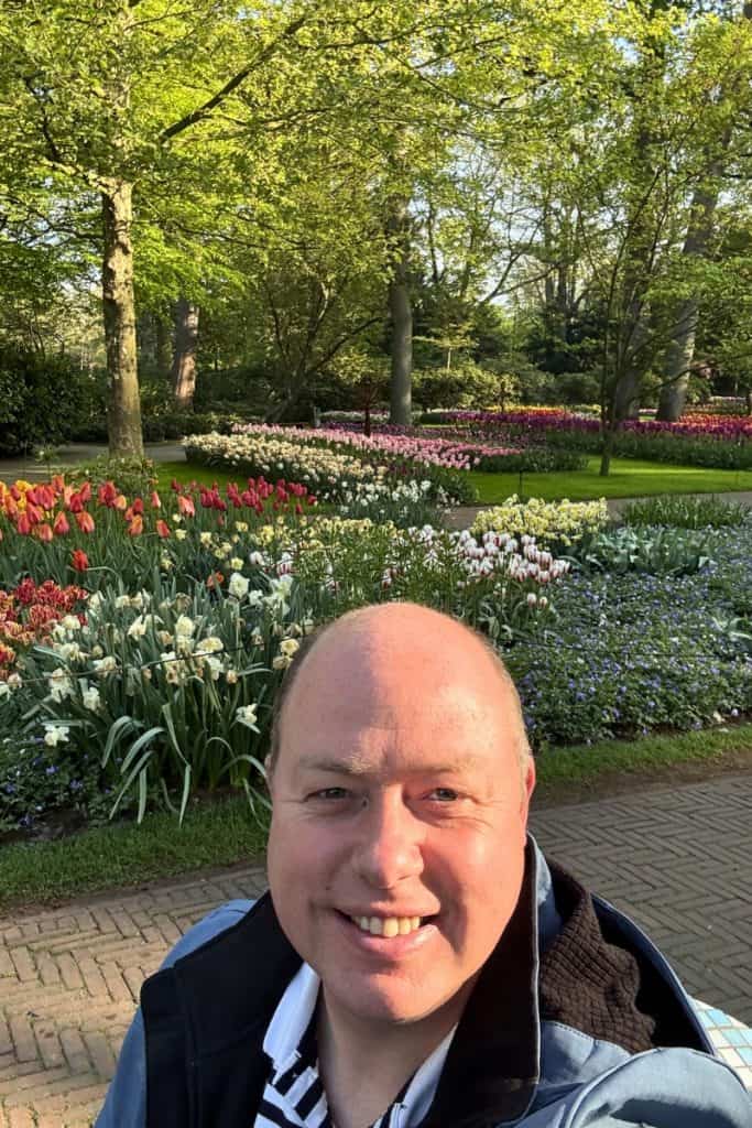 Gerrit at Keukenhof Tulip Gardens.