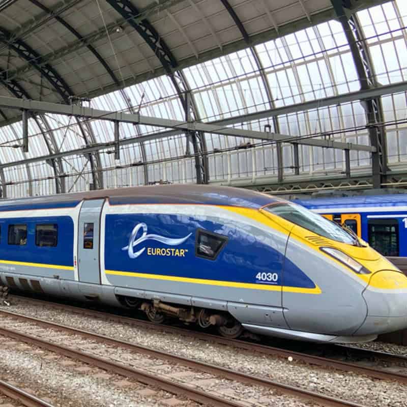 Getting to other European destination here Eurostar train in Amsterdam to London.