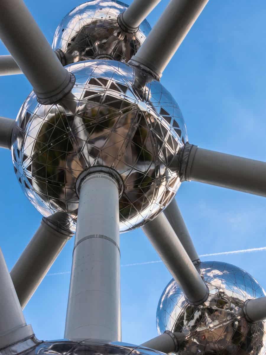 Close up from Atomium in Brussels.